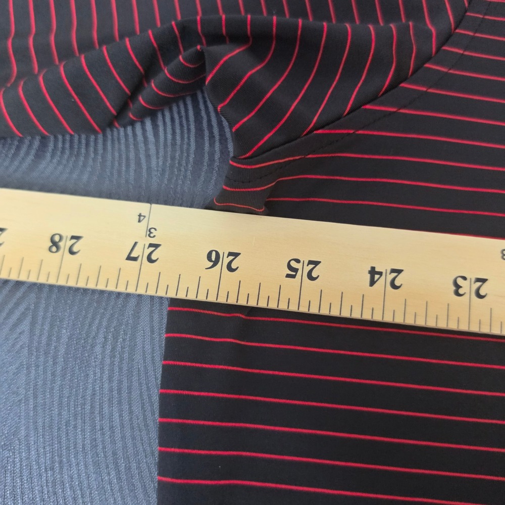 F&G Tech Polo Shirt Mens 2XL Black Red Excellent Whistling Straits Golf Striped - Picture 5 of 8